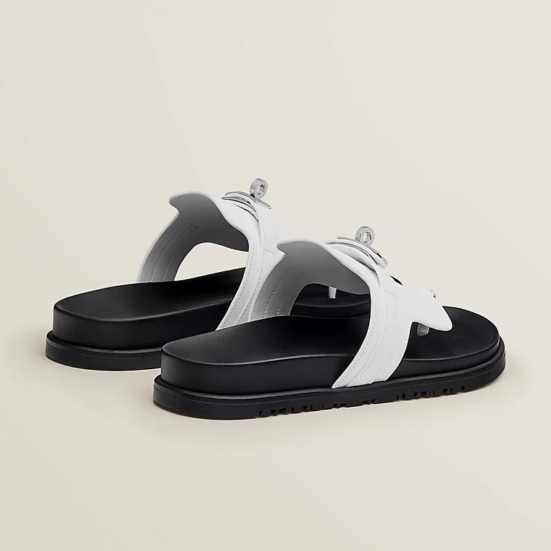 Dép Hermes Empire Sandal Nữ Đen Trắng